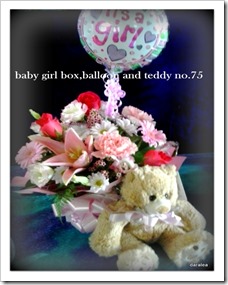 baby girl box,balloon and teddy bear .no.75 3-11-2014 12-53-061